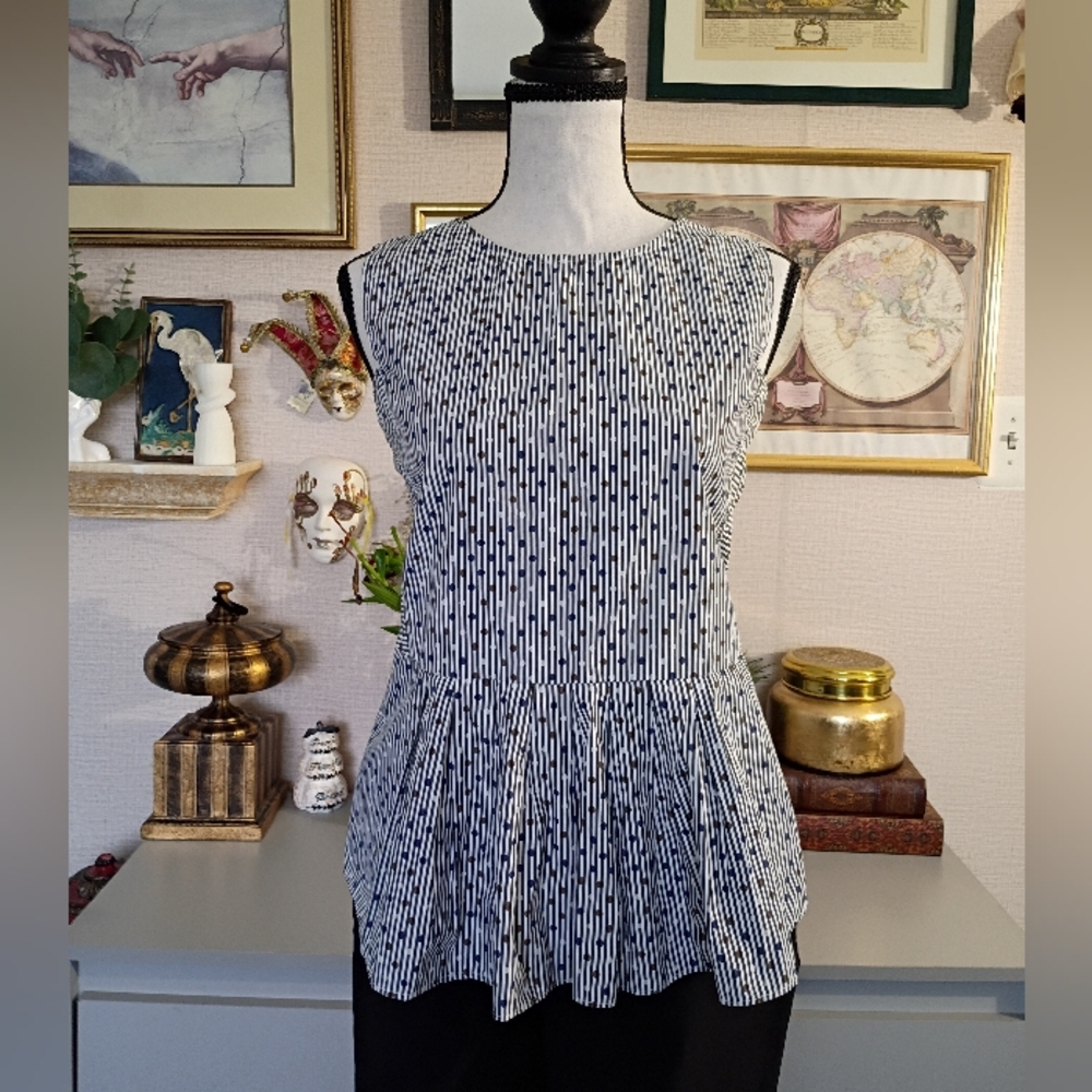 AND Monochrome Geometric Blouse